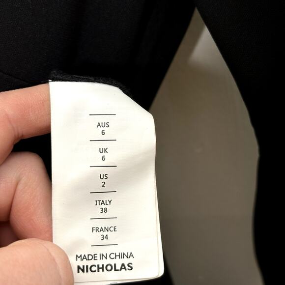 NICHOLAS Nadia Bandeau Halter Ruched Maxi Dress Black Sz 2 $495 {3J16} - Picture 7 of 8